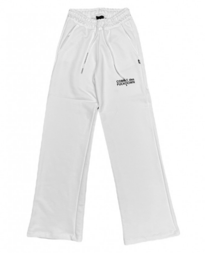 Comme Des Fuckdown - Chic Contrasting Logo Palazzo Pants