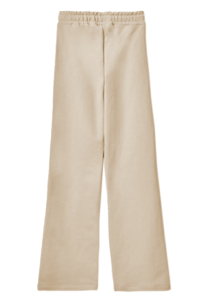 Comme Des Fuckdown - Elegant Beige Palazzo Pants with Logo Accent