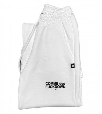 Comme Des Fuckdown - Chic Contrasting Logo Palazzo Pants