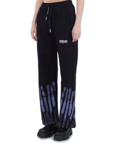 Comme Des Fuckdown - Abstract Print Palazzo Pants with Bold Logo