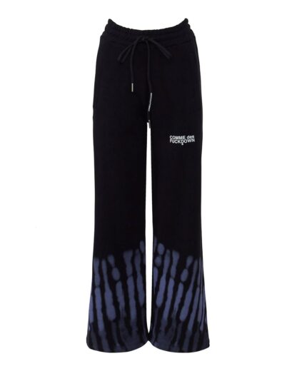 Comme Des Fuckdown - Abstract Print Palazzo Pants with Bold Logo