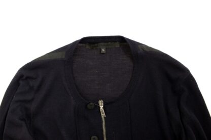 Karl Lagerfeld - Elegant Blue Full Zip Wool Cardigan