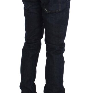 Acht - Elegant Straight Fit Dark Blue Jeans