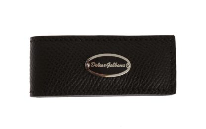 Dolce & Gabbana - Elegant Brown Leather Money Clip