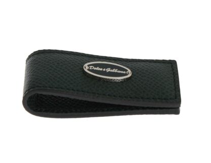 Dolce & Gabbana - Elegant Green Leather Money Clip