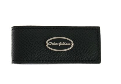 Dolce & Gabbana - Elegant Green Leather Money Clip