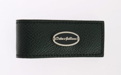 Dolce & Gabbana - Elegant Green Leather Money Clip