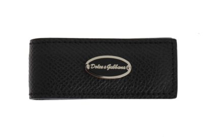 Dolce & Gabbana - Elegant Blue Leather Money Clip