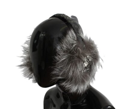 Dolce & Gabbana - Elegant Fur and Crystal Ear Muffs