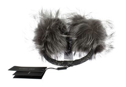 Dolce & Gabbana - Elegant Fur and Crystal Ear Muffs