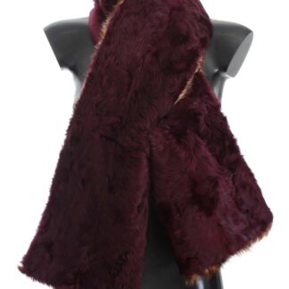 Dolce & Gabbana - Exquisite Red Weasel Fur Hooded Scarf Wrap