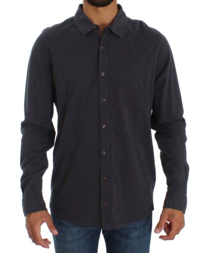 Alpha Massimo Rebecchi - Sleek Gray Casual Cotton Shirt