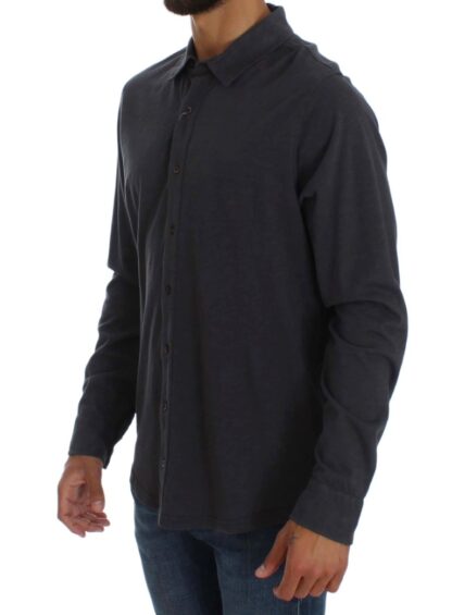 Alpha Massimo Rebecchi - Sleek Gray Casual Cotton Shirt