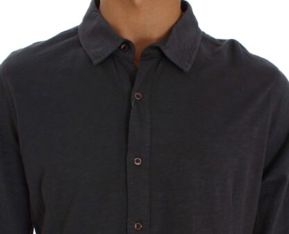 Alpha Massimo Rebecchi - Sleek Gray Casual Cotton Shirt