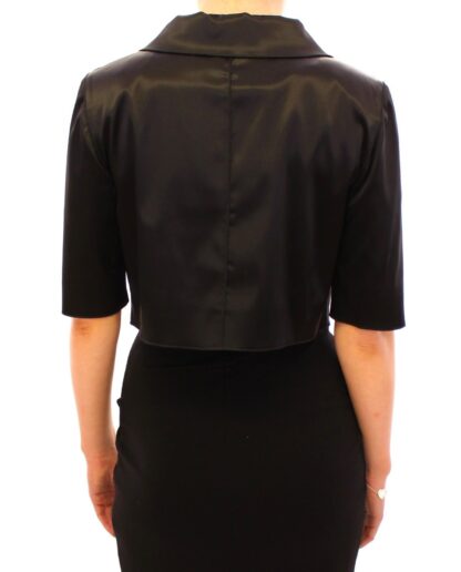 Dolce & Gabbana - Elegant Black Stretch Bolero Shrug Jacket