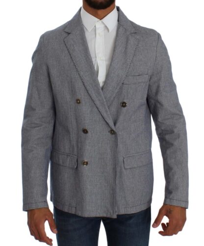 Master Coat - Elegant Double-Breasted Blue Blazer