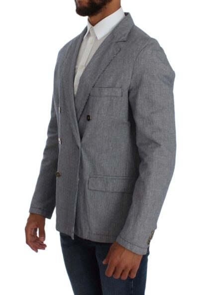 Master Coat - Elegant Double-Breasted Blue Blazer