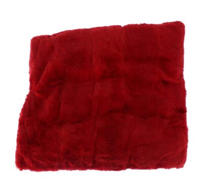 Dolce & Gabbana - Exquisite Red Weasel Fur Hooded Scarf Wrap