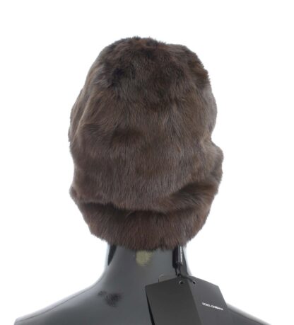 Dolce & Gabbana - Luxurious Brown Weasel Fur Beanie