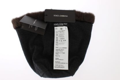 Dolce & Gabbana - Luxurious Brown Weasel Fur Beanie