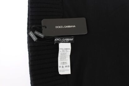 Dolce & Gabbana - Elegant Black Sequined Hooded Scarf Wrap