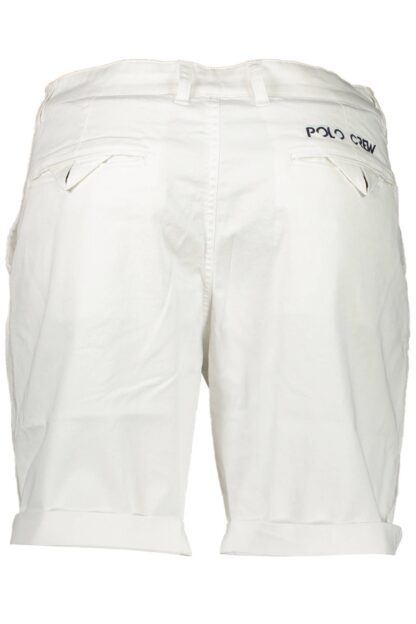 La Martina - White Cotton Men Bermuda