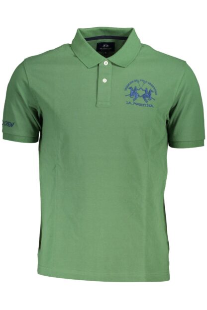 La Martina - Green Cotton Men Polo Shirt