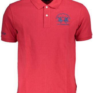 La Martina - Red Cotton Men Polo Shirt