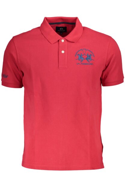 La Martina - Red Cotton Men Polo Shirt