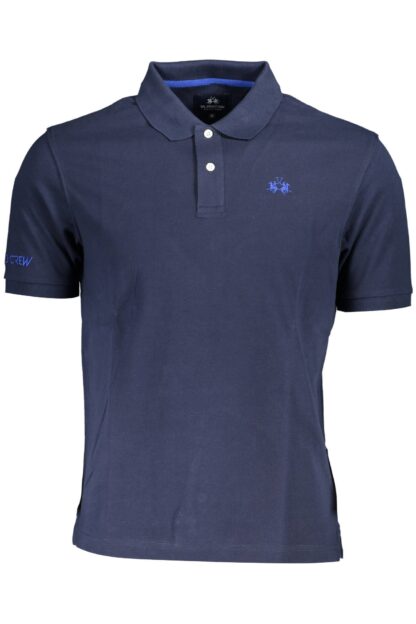 La Martina - Blue Cotton Men Polo Shirt