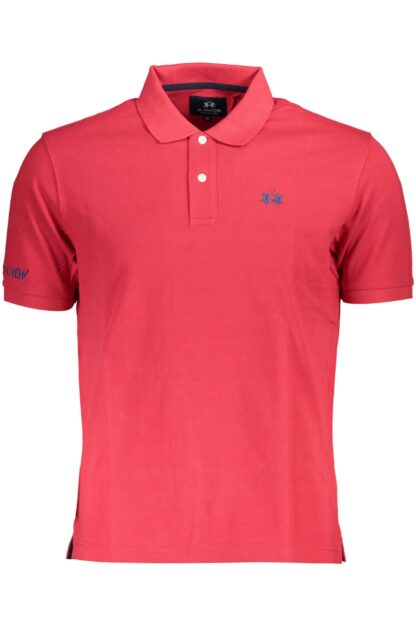 La Martina - Red Cotton Men Polo Shirt