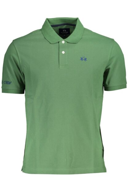 La Martina - Green Cotton Men Polo Shirt