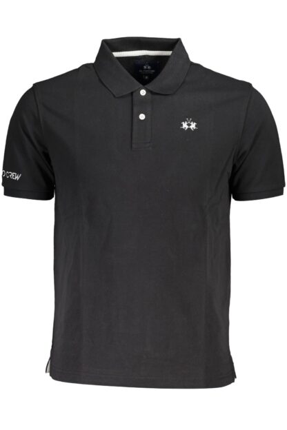 La Martina - Black Cotton Men Polo Shirt