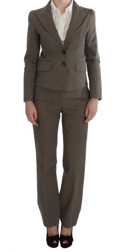 BENCIVENGA - Beige Wool-Cotton Suit Set Chic Elegance