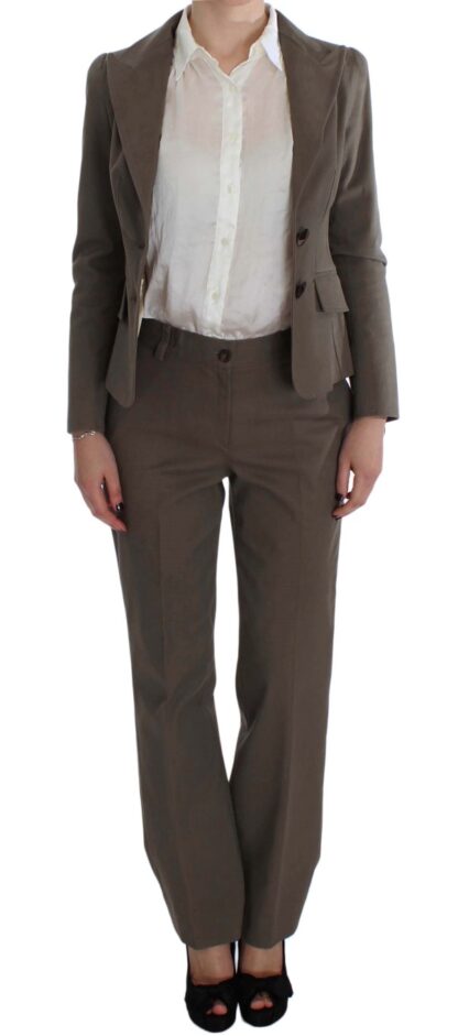 BENCIVENGA - Beige Wool-Cotton Suit Set Chic Elegance