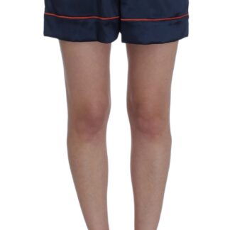 Comme Des Fuckdown - Chic Satin Bermuda Shorts with Palm Embroidery