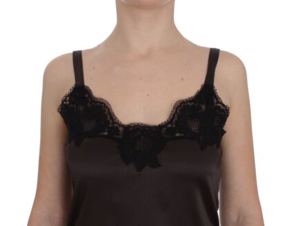 Dolce & Gabbana - Elegant Lace-Trimmed Silk Lingerie Top