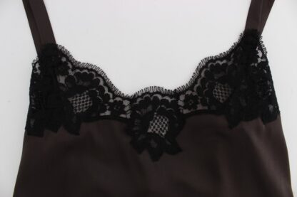 Dolce & Gabbana - Elegant Lace-Trimmed Silk Lingerie Top