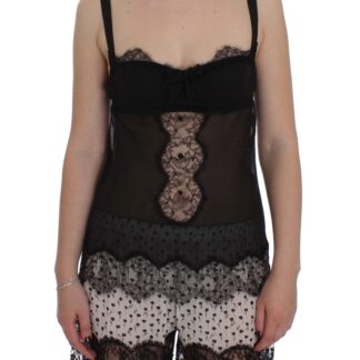 Dolce & Gabbana - Elegant Lace-Trimmed Silk Lingerie Top