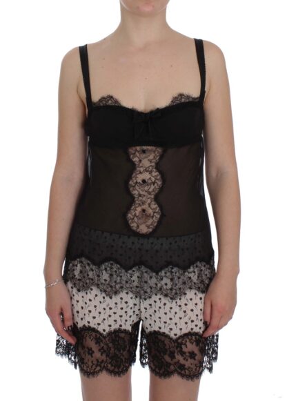 Dolce & Gabbana - Elegant Silk Floral Lace Babydoll Chemise