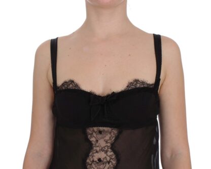 Dolce & Gabbana - Elegant Silk Floral Lace Babydoll Chemise