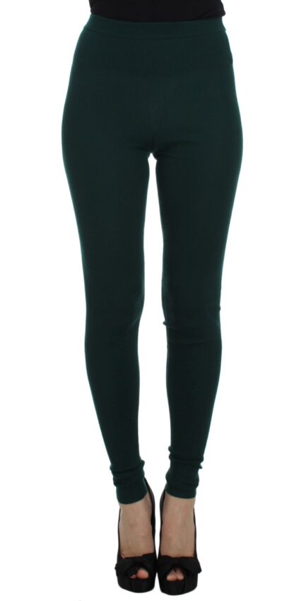 Dolce & Gabbana - Emerald Treasure High Waist Cashmere Pants