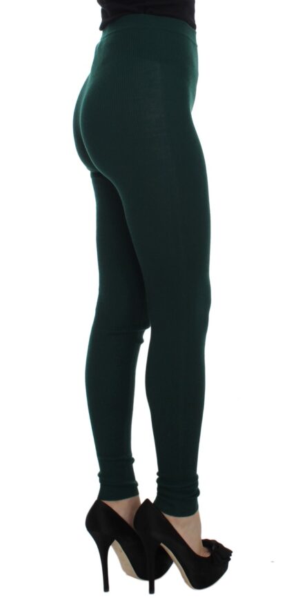 Dolce & Gabbana - Emerald Treasure High Waist Cashmere Pants