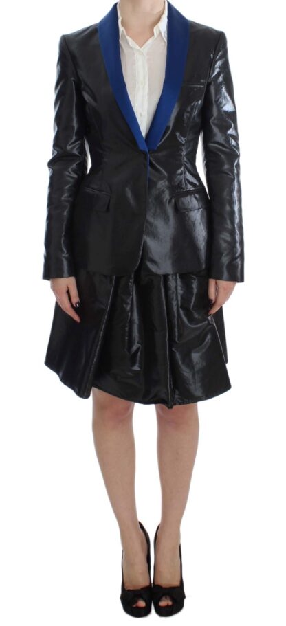 Exte - Elegant Two-Piece Black Skirt Suit