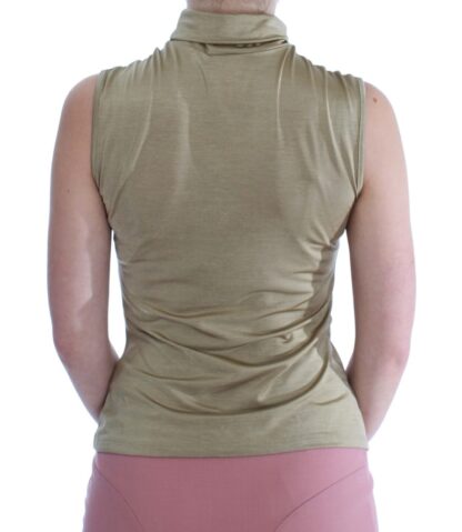 Exte - Glamorous Gold Turtleneck Vest Top