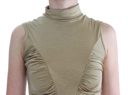 Exte - Glamorous Gold Turtleneck Vest Top