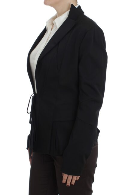 Exte - Elegant Black Stretch Blazer Jacket