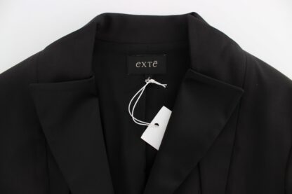 Exte - Elegant Black Stretch Blazer Jacket