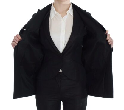 Exte - Elegant Three-Piece Black Pants Suit