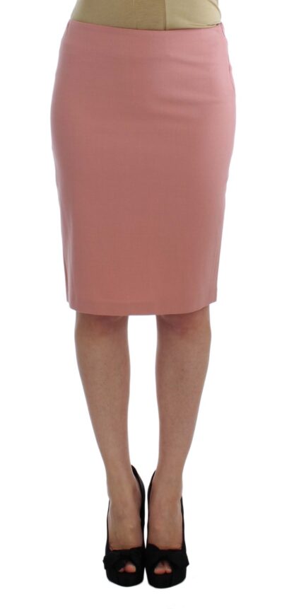 Exte - Chic Pink Pencil Skirt for Elegant Evenings